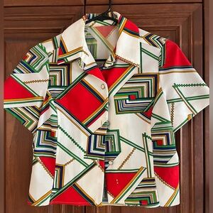 VINTAGE funky button down from 1970’s